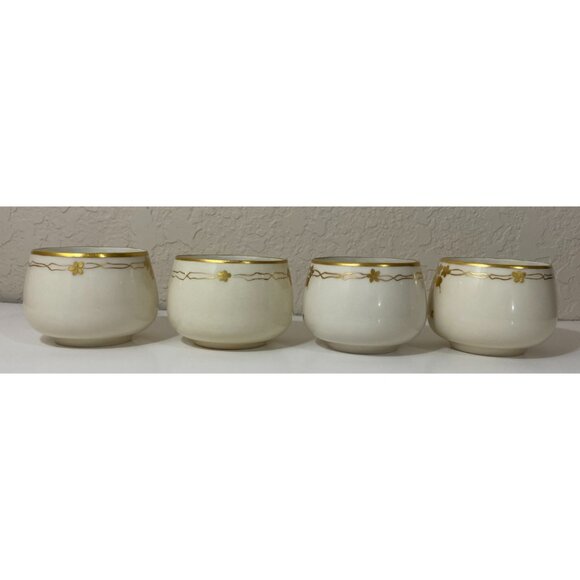 4 F S Teacup & Saucer Sets With Gold Trim Made In Japan Noritake - Picture 5 of 9